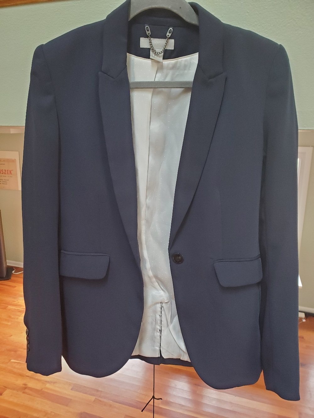 Navy Single-Breasted Blazer
